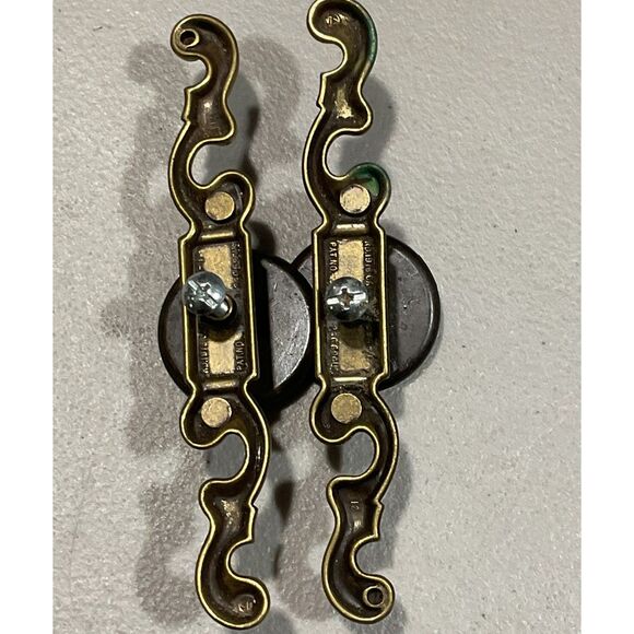 Pair of Brass Finish Drawer Handles - Picture 4 of 5